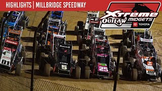 Xtreme Outlaw Midget Series Millbridge Speedway May 25 2022  HIGHLIGHTS [upl. by Aneekahs569]