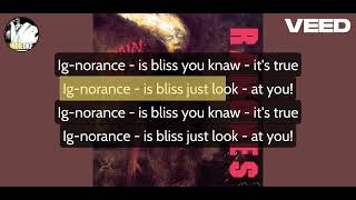 Ramones  Ignorance is Bliss karaoke [upl. by Harilda]