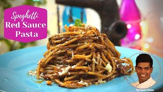 Spaghetti Pasta Recipe In Tamil  How to Make Spaghetti Red Sauce  CDK351  Chef Deenas Kitchen [upl. by Amarillas361]