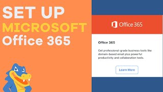 How To Set Up Office 365 Email  HostGator Tutorial [upl. by Stanhope]