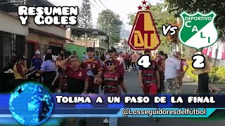 Tolima vs Cali por la fecha 3 de los cuadrangulares de la liga betplay  Resumen y Goles [upl. by Ydnal]