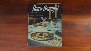 1957 January Magazine Flip Through House Beautiful magazine featuring Frank Lloyd Wright [upl. by Euqinamod]