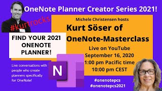 OneNote Planner 2021 Kurt Söser of OneNoteMasterclass  OneNote Planner Creator Series 2021 [upl. by Anaile622]