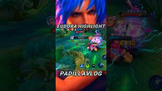 EUDORA GAMEPLAY mobilelegends mlbb shorts youtubeshorts eudorabuild [upl. by Kall185]