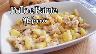 POLLO E PATATE AL FORNO un piatto unico gustoso e leggero😋 [upl. by Jones]