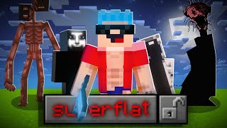 Survivre dans un MONDE PLAT mais avec tous les Monstres de Minecraft [upl. by Eerehc]