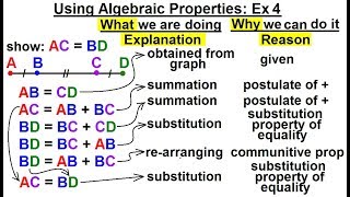 Geometry  Ch 2 Reasoning and Proofs 46 of 46 Using Algebraic Properties 4 [upl. by Zilla]