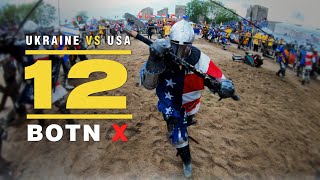 Buhurt Tech TV GoPro  BOTN X 12vs12 Ukraine vs USA 60fps [upl. by Rugg679]