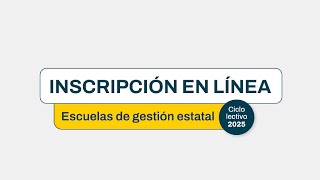 INSCRIPCIÓN ESCOLAR EN LÍNEA 2025 [upl. by Ise]