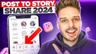 How to Share Instagram Post to Story 2024 [upl. by Amalie]