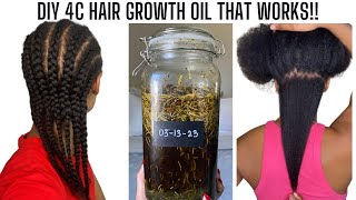 A DIY AYURVEDIC HAIR GROWTH OIL THAT WORKS USE THIS ROSEMARY OIL FOR THICKER LONGER 4C HAIR [upl. by Andre688]