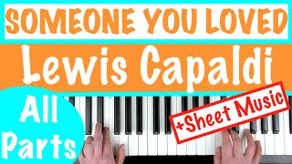 How to play SOMEONE YOU LOVED  Lewis Capaldi Piano Part Tutorial [upl. by Reuben]