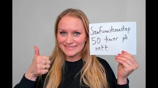 Video 669 Samfunnskunnskap 50 timer på nett [upl. by Edgard]