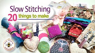 20 things in 20 minutes 20 easy to make slow stitching project ideas for your embroidered pieces [upl. by Egamlat]