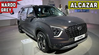 Hyundai Alcazar Nardo Grey 2023 New Model Price  New Changes [upl. by Irihs]