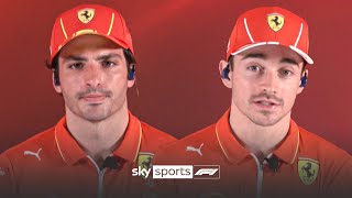 Charles Leclerc and Carlos Sainz REACT to Lewis Hamiltons Ferrari move 🔴🐎 [upl. by Ehsrop]