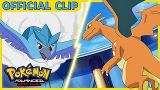 Charizard vs Articuno  Pokémon Advanced Battle  Official Clip [upl. by Lenci624]