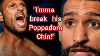 Kell Brook calls Amir Khan quotPoppadom Chinquot [upl. by Luas301]