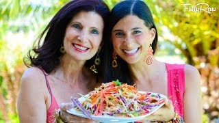 FullyRaw Vegan Pad Thai with Mom and Me [upl. by Juieta]