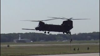 2007 Joint Services Open House  MH47 Chinook FRIES amp SPIES Demonstration [upl. by Leibrag]