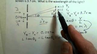 Double Slit Interference Calculate Wavelength [upl. by Nuzzi952]