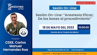 Sesión OnLine “Anestesia Eficaz De las bases al procedimiento” [upl. by Halik]