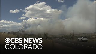 The Stone Canyon Fire has burned five homes north of Lyons [upl. by Hcurob76]