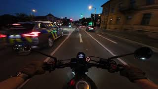 Honda CL500 night ride  RAW SOUND [upl. by Ciredec]