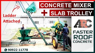 Advanced TIME amp COST saving Roof concrete machine full set SLAB TROLLEY CONCRETE MIXER [upl. by Odericus]