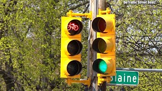 Traffic Lights With Bike Signals  Rosa Parks amp Blaine [upl. by Sunday832]