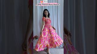 Myntra Long FLORAL DRESS💃 Maxi Dress Haul For Summer shorts myntra maxidress longdress maxi [upl. by Nakada]