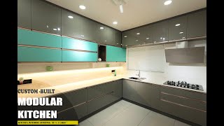 Trending Modular lacquered glass KitchenBest Modern Kitchen Design and Interiorstudioone Interiors [upl. by Neelyaj372]