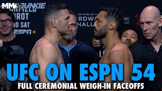 UFC on ESPN 54 Full Fight Card Faceoffs From Atlantic City  Ceremonial WeighIns [upl. by Lavinie]