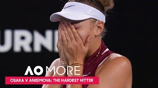 Osaka v Anisimova The Hardest Hitter  Australian Open 2022 [upl. by Dopp]