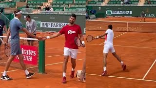 Novak Djokovic vs Alexander Zverev Incredible Practice Match  Monte Carlo 2024 [upl. by Onabru878]