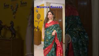 Myntra Festive Sarees  Karwachauth Diwali  DurgaPuja myntrasale myntrasaree myntrahaul saree [upl. by Anniroc312]