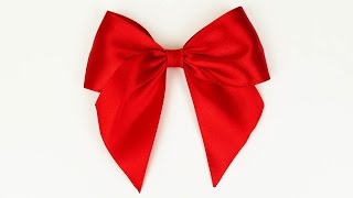 How to make a bow I Easy ribbon bow tutorial I Diy [upl. by Clementina]