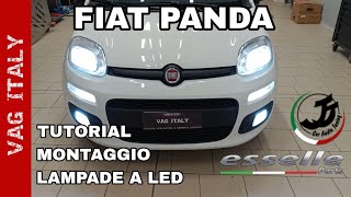 Tutorial montaggio lampade a LED interne ed esterne su Fiat Panda 3a serie [upl. by Ybeloc]