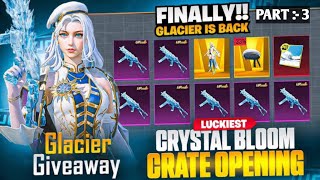 🔥 Worlds Luckiest UMP Glacier Ultimate Crate Opening Part  3 in BGMI  Crystal Bloom Crate Opening [upl. by Barth726]