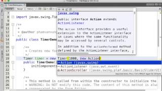 Java Swing Timer Demo [upl. by Euqnomod998]