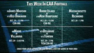 The CAA Football Schedule  Oct 29 [upl. by Ahsitil504]