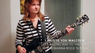 ACDC  Its A Long Way To The Top  Guitar Cover  Salute to Malcolm Young [upl. by Annahsal]