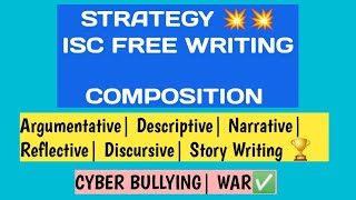 ISC  PAPER 1 FREE WRITING STRATEGY  TIPS QUICK REVISION [upl. by Celka]