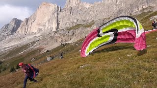 Paraglider Takeoff Kaleidoscope XXL 2 [upl. by Flam]