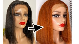 HOW TO DYE HAIR FROM BLACK TO GINGER  WATER COLOR METHOD [upl. by Glasgo]