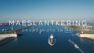 Maeslantkering Hoek van Holland in 4K  Drone video [upl. by Nerw834]