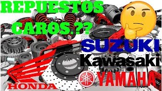 HONDA YAMAHA SUZUKI KAWASAKI  Cual vende los repuestos mas caros COMPARATIVA Bajo cilindraje [upl. by Teddie]