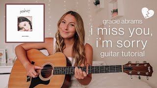 gracie abrams i miss you i’m sorry guitar tutorial easy chords  Nena Shelby [upl. by Kristoffer]