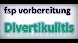 fsp divertikulitis [upl. by Trev]