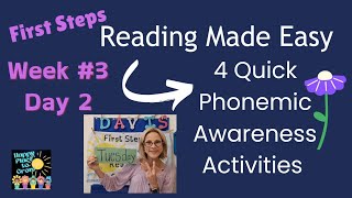 4 Fast Phonemic Awareness Activities Week 3 Day 2 happyplacetogrow [upl. by Roos861]